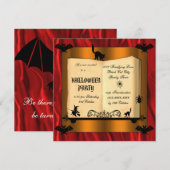 Witch's Spell Book Halloween Kaart (Voorkant / Achterkant)