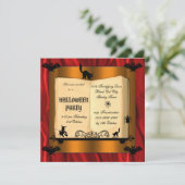 Witch's Spell Book Halloween Kaart (Staand voorkant)