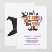 Witch's Spell Halloween Party Uitnodiging (Voorkant / Achterkant)