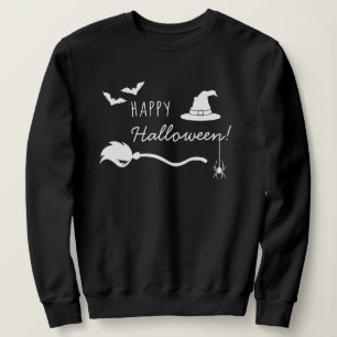 Witch's Stuff, Spider, Bats Happy Halloween Tekst Trui