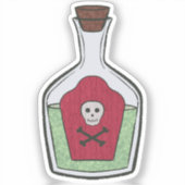 Witch's Tonic Custom-Cut Vinyl Sticker (Voorkant)