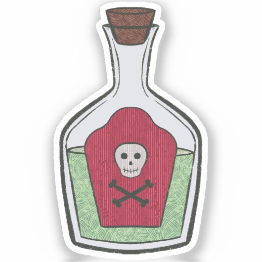 Witch's Tonic Custom-Cut Vinyl Sticker (Voorkant)