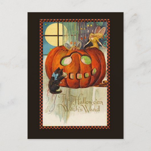 Witch's Wand Halloween Briefkaart (Voorkant)