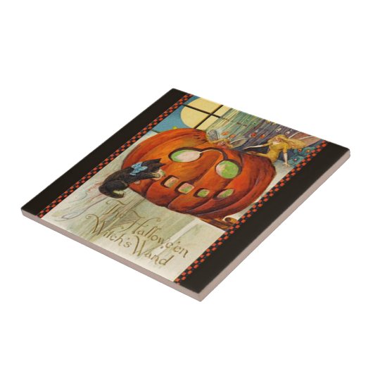 Witch's Wand Halloween Tegeltje (Zijkant)