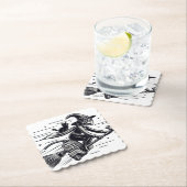 Witch's Wickedly Fast Halloween Escape! Kartonnen Onderzetters (Insitu)