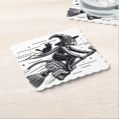 Witch's Wickedly Fast Halloween Escape! Kartonnen Onderzetters (Gebogen)