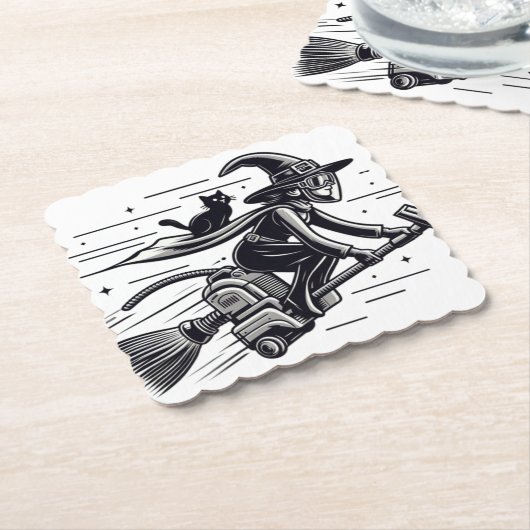 Witch's Wickedly Fast Halloween Escape! Kartonnen Onderzetters (Gebogen)