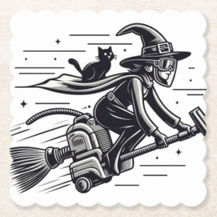 Witch's Wickedly Fast Halloween Escape! Kartonnen Onderzetters