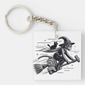 Witch's Wickedly Fast Halloween Escape! Sleutelhanger (voorkant)