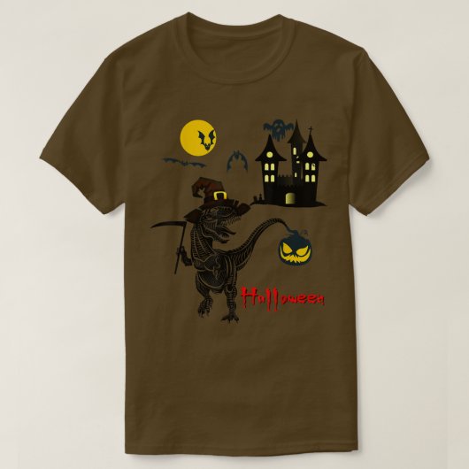 Witchsaurus T Re Dinosaur Witch Saurus Family HALL T-shirt (Design voorkant)