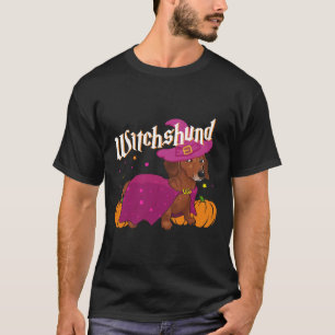 Witchshund Dachshund Dog in heks Pet Halloween Co T-shirt