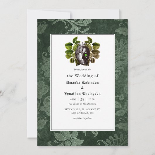 Witchwood Gothic Wedding Kaart (Voorkant)