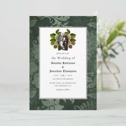 Witchwood Gothic Wedding Kaart (Staand voorkant)