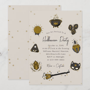 Witchy Adult Halloween Party Uitnodiging