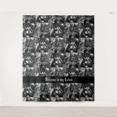 Witchy Baphomet met zigeunermeisjes en vleermuizen Wandkleed (Voorkant)