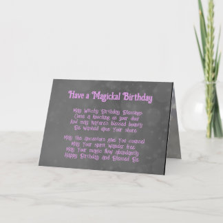 Witchy Birthday Card Kaart