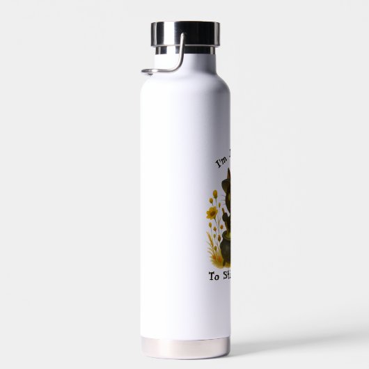 Witchy Black Cat: "Ik ben hier om de pot te roeren Waterfles (Rechts)