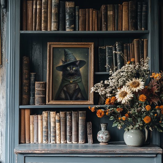 Witchy Black Cat -  stijlvol halloween Poster