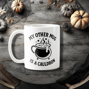 Witchy Black Cauldron Design – Magical Potion Brew Koffiemok