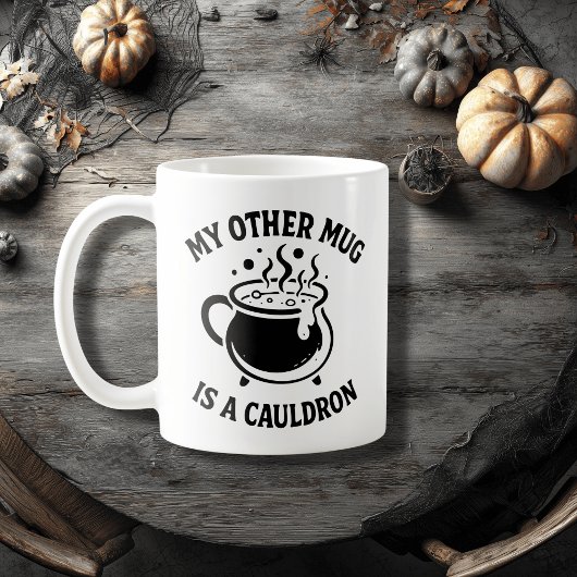 Witchy Black Cauldron Design – Magical Potion Brew Koffiemok