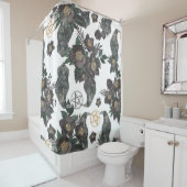 Witchy Bloemen & Pentagram Badkamergordijn Douchegordijn (In situ)