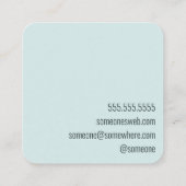 Witchy Blue Crescent Moon Visitekaartje (Achterkant)