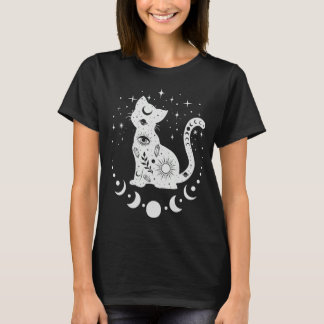 Witchy Boho Cat, Astrologie Cat, Tarot, Spiritueel T-shirt