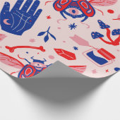 Witchy Boho Mystical Wrapping Paper Cadeaupapier (Hoek)
