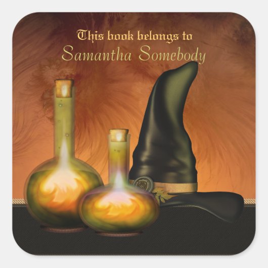 Witchy Bookplate Library Stickers (Voorkant)