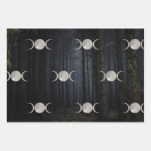 Witchy Bossen Triple Moon wrappers Inpakpapier Vel (Voorkant 3)