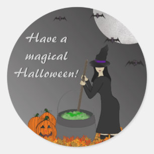 Witchy Brew Halloween Stickers