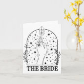 Witchy Bride Coven Matching Gothic Bachelorette Pa Kaart (Gele Bloem)