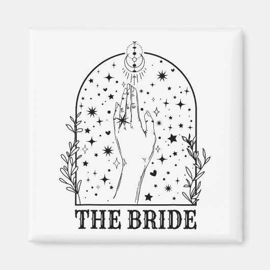 Witchy Bride Coven Matching Gothic Bachelorette Pa Magneet (Voorkant)