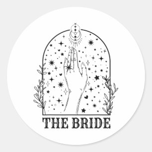 Witchy Bride Coven Matching Gothic Bachelorette Pa Ronde Sticker