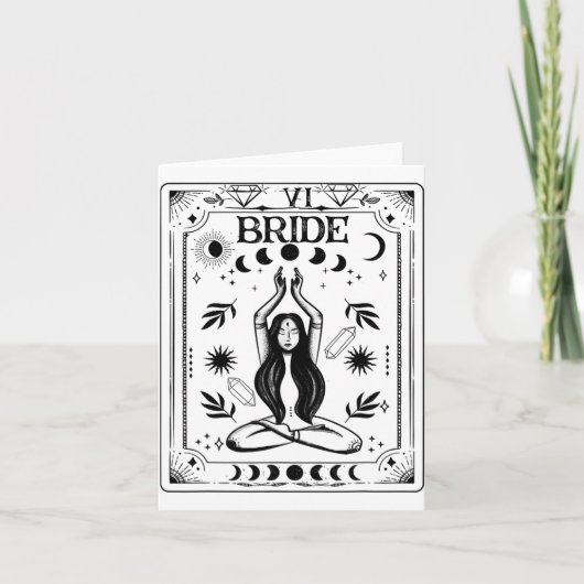 Witchy Bride Coven Tarot Celestial Gothic Bachelor Kaart (Voorkant)