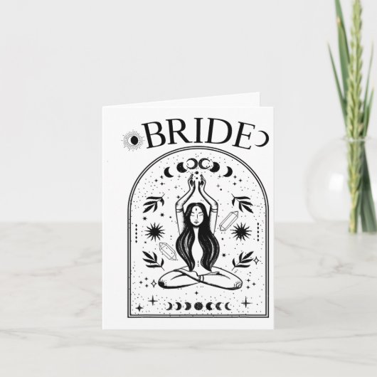 Witchy Bride Coven Tarot Celestial Gothic Bachelor Kaart (Voorkant)