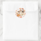 Witchy Bunny & Jack O' Lantern Hoppy Halloween Ronde Sticker (Tas)