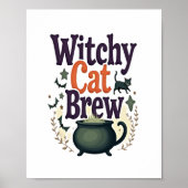 Witchy Cat Brew Poster (Voorkant)