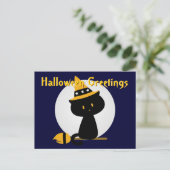 Witchy Cat Briefkaart (Staand voorkant)
