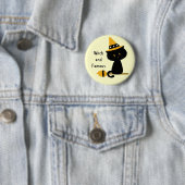 Witchy Cat Button (In situ)