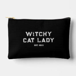Witchy Cat Lady Custom Est. Date Distressed Black Etui