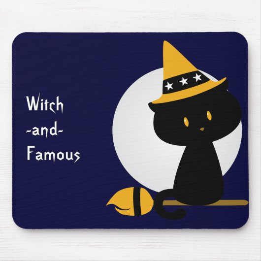 Witchy Cat Mousepad Muismat (Voorkant)