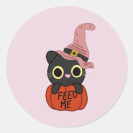 Witchy Cat Ronde Sticker