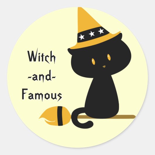 Witchy Cat Sticker (Voorkant)