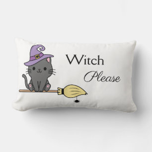 Witchy Cat Witch alsjeblieft Kussen