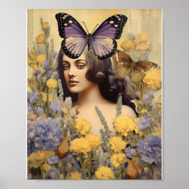 Witchy Celestial Poster Print | Dreamy Moon & Star