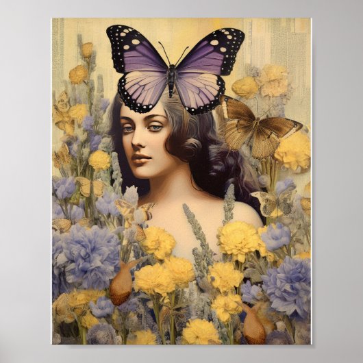 Witchy Celestial Poster Print | Dreamy Moon & Star (Voorkant)