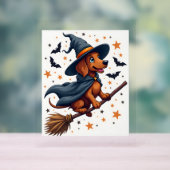 Witchy Dachshund Delight Acryl Bord (Neutraal)