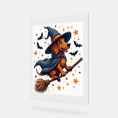 Witchy Dachshund Delight Acryl Bord (Hoek)