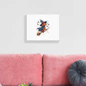 Witchy Dachshund Delight Canvas Afdruk (Insitu (Woonkamer))